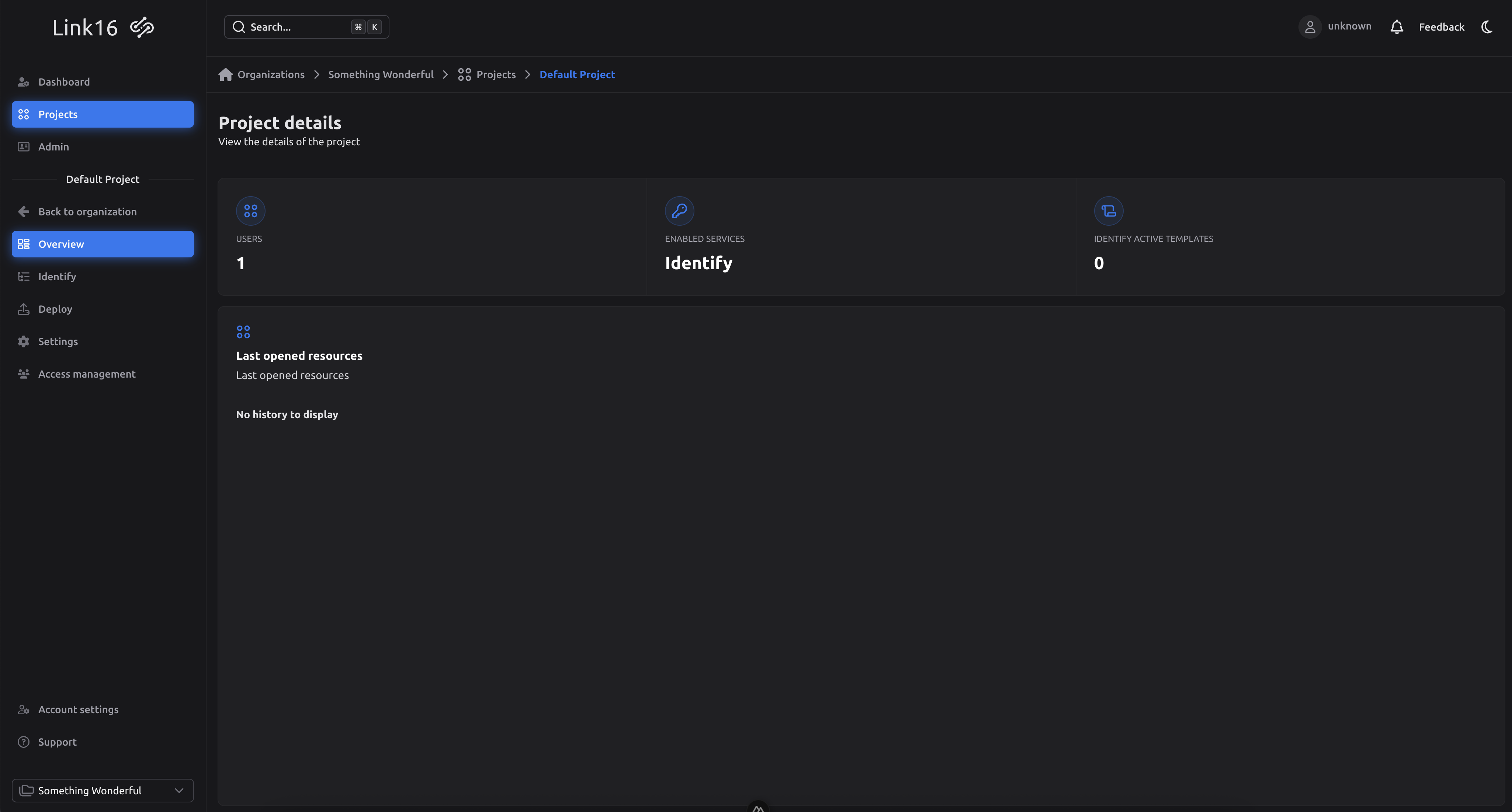 Link16 product workspace preview