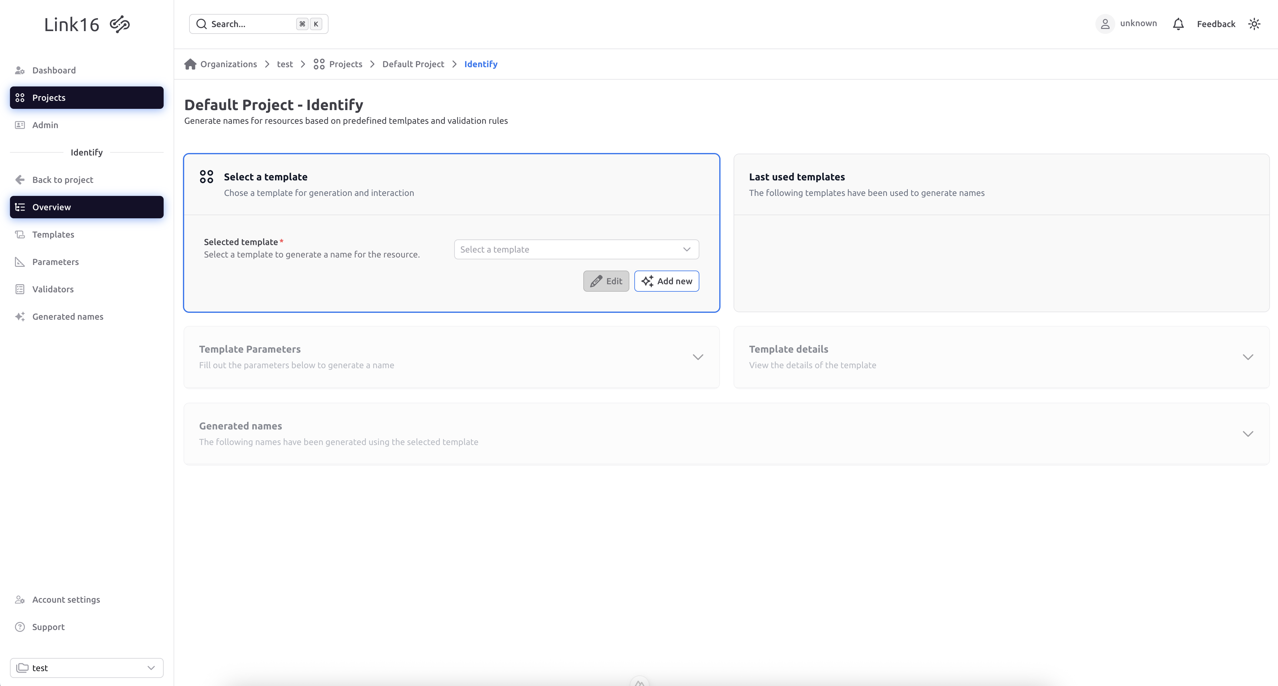 Link16 product workspace preview